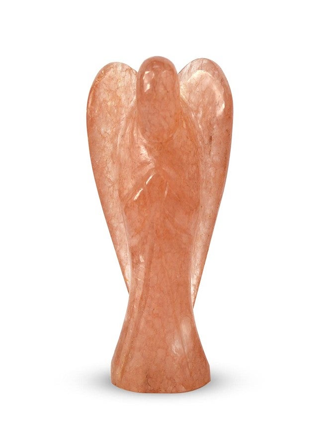 Crystu Natural Carnelian Angel Crystal Stone Angel Size 5 cm (2 inch). Charged by Reiki Grand Master & Vastu Expert - Image 1