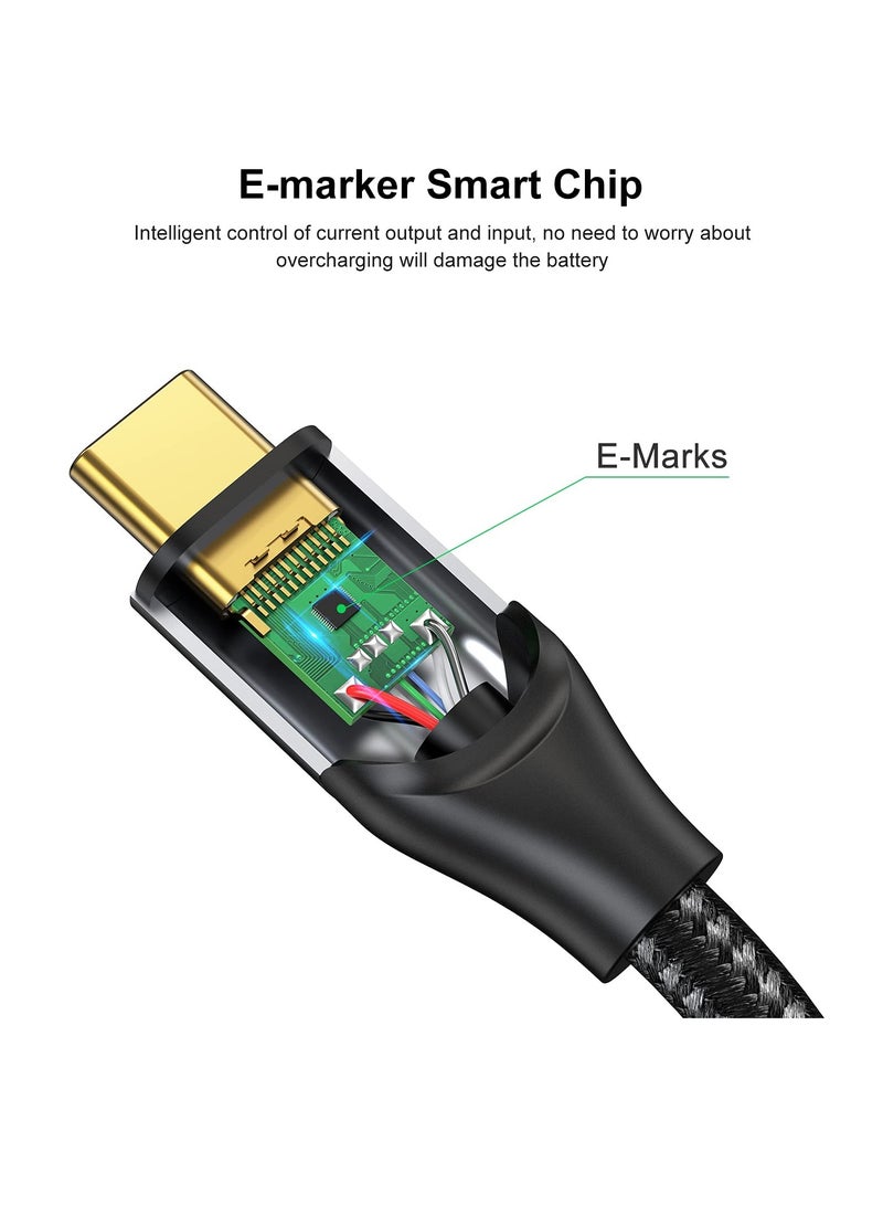 CableCreation Usb C Cable 3 Meter 100w 20v/5a Durable Usb C to C Cable Braided Fast Charging Cable 480mbps Data Cable for Iphone 15 and 15pro 10ft Gray - Image 2