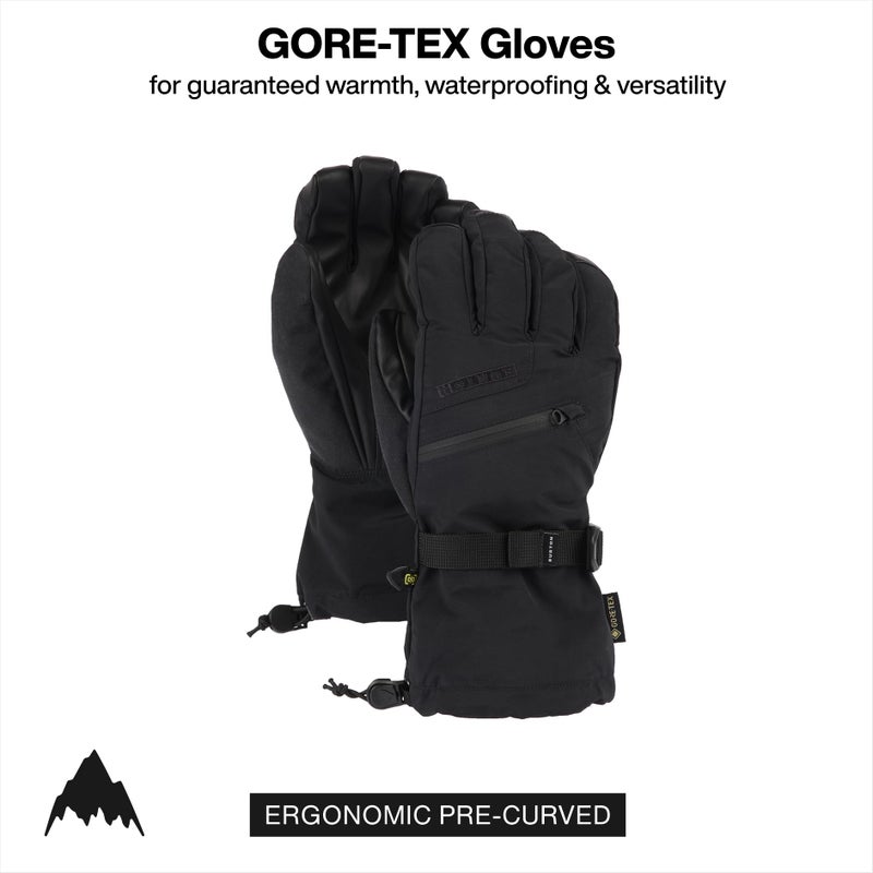 Burton Menâ€™s Gore-TEX Insulated Gloves â€“ Waterproof Winter Snowboard Gloves, True Black, Medium - Image 2