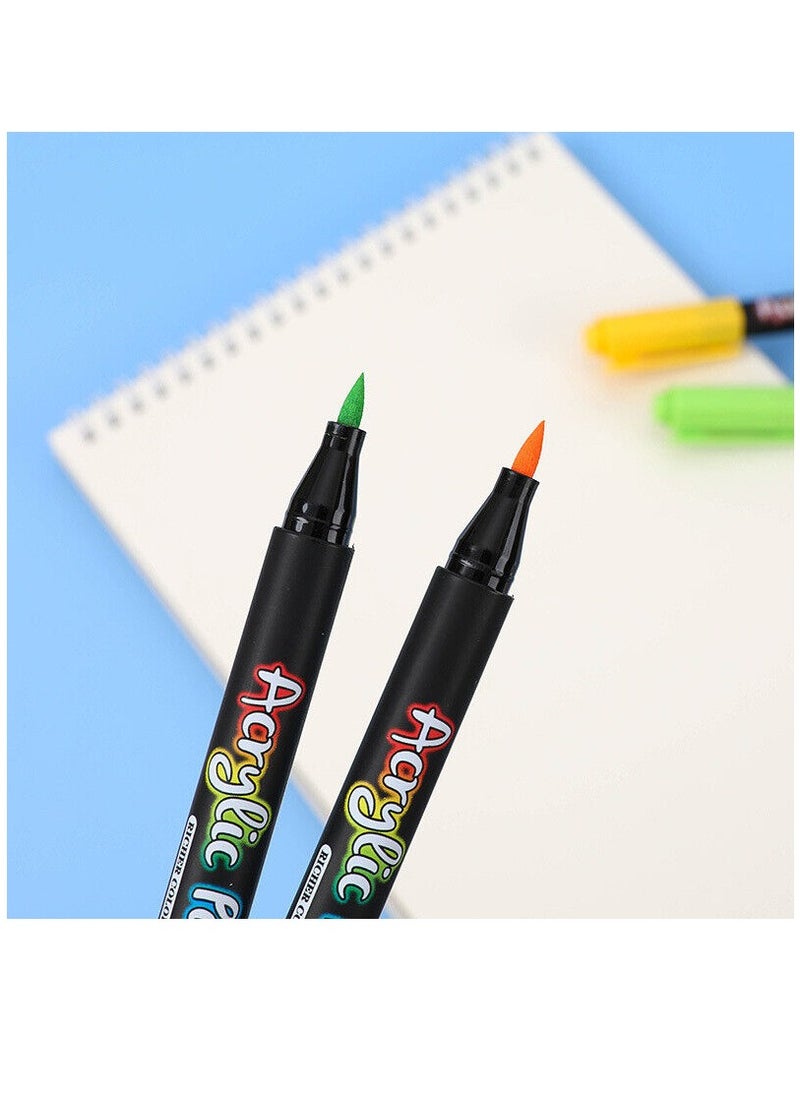 GuangNa - Acrylic Paint Pens, 36 Basic Colors Acrylic Paint Markers. Set for Rock Painting, Calligraphy, Scrapbooking, Brush Lettering, Card Making, Sketching, Black Paper, Photo Album - Image 1