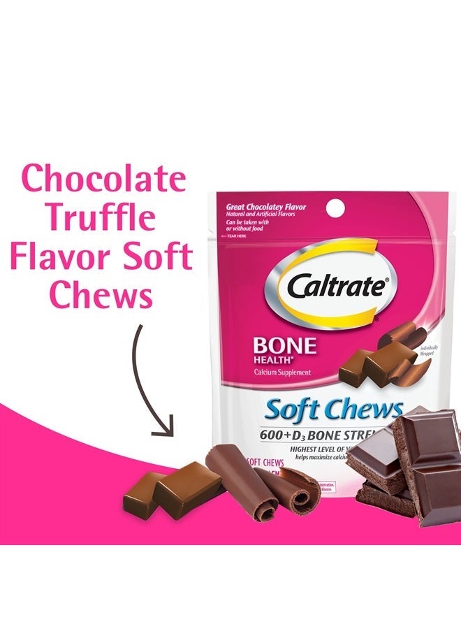 Caltrate Soft Chews 600 Plus D3 Calcium Vitamin D Supplement, Chocolate Truffle - 60 Count (Packaging May Vary) - Image 4