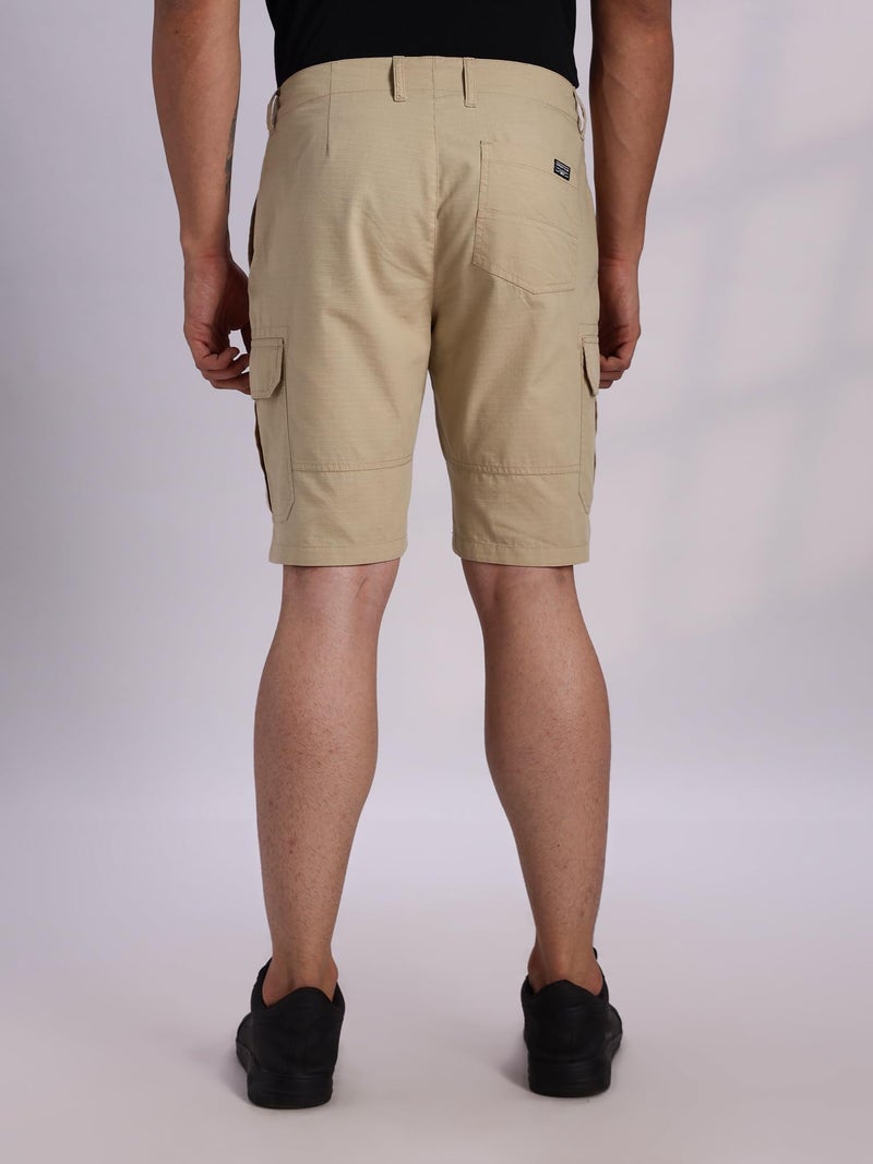 Thomas Scott Men's | Regular Fit | 100% Cotton | Breathable | Light Weight | 6 Pockets | Cargo Shorts for Men(CCBS021_Beige_36) - Image 4