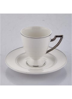 Lamedore Venice 6 Piece Coffee Cup Set Platinum 