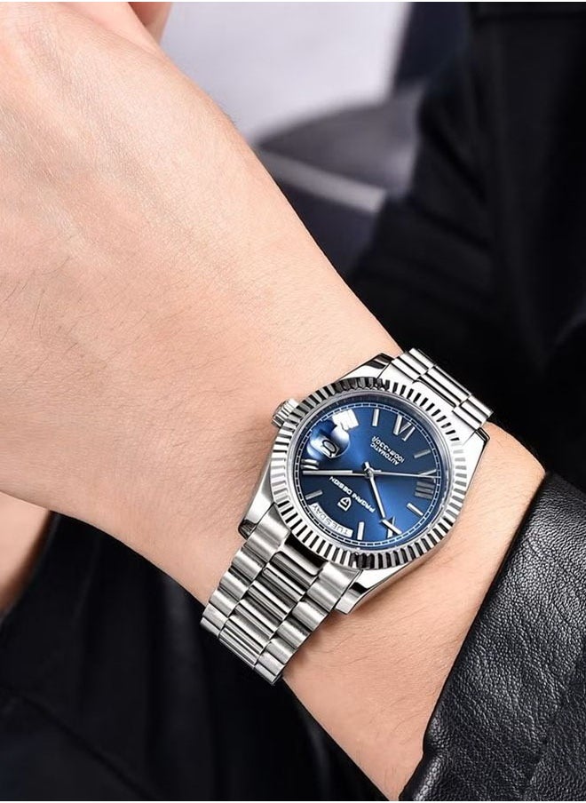 PAGANI DESIGN Men's 36mm automatic sky blue stainless steel mechanical business sports watch, men's luxury watch PD-1752 Deep Blue  - Image 2