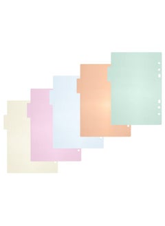 10Pcs A5 Binder Dividers Labels Colorful Dividers Insertable Binder Organizer Page Tabs Plastic Blank Labels Binder Dividers For Notebook And Folders