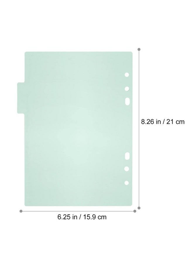 STOBOK - 10Pcs A5 Binder Dividers Labels Colorful Dividers Insertable Binder Organizer Page Tabs Plastic Blank Labels Binder Dividers For Notebook And Folders - Image 1
