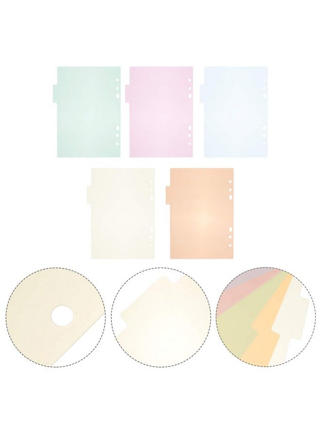 STOBOK - 10Pcs A5 Binder Dividers Labels Colorful Dividers Insertable Binder Organizer Page Tabs Plastic Blank Labels Binder Dividers For Notebook And Folders - Image 1