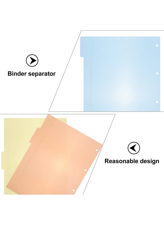 STOBOK - 10Pcs A5 Binder Dividers Labels Colorful Dividers Insertable Binder Organizer Page Tabs Plastic Blank Labels Binder Dividers For Notebook And Folders - Image 1