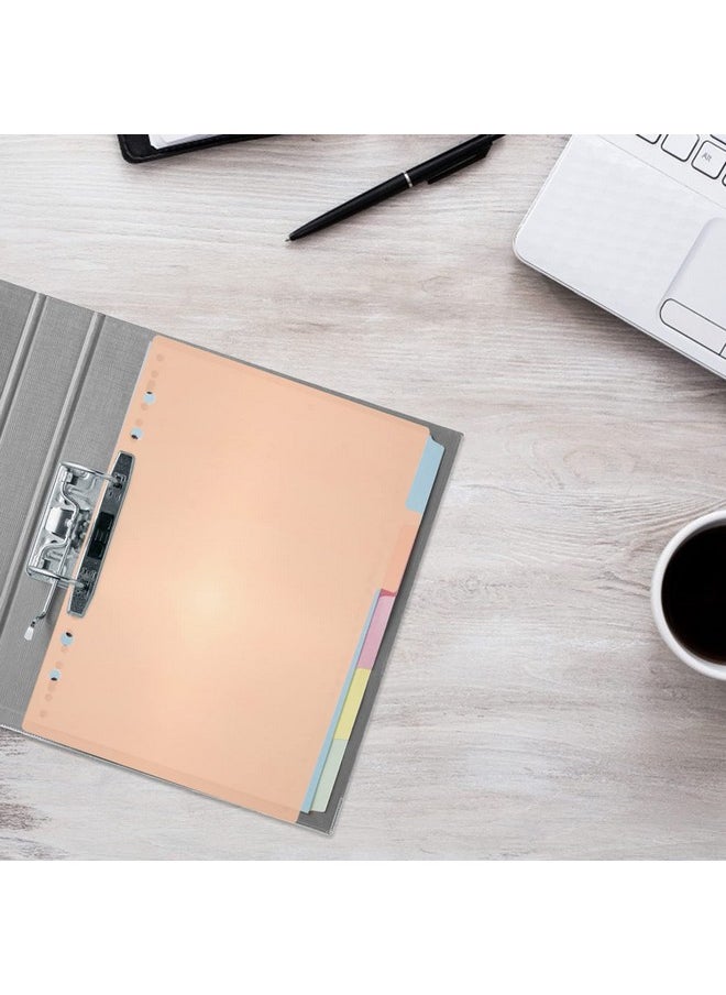 STOBOK - 10Pcs A5 Binder Dividers Labels Colorful Dividers Insertable Binder Organizer Page Tabs Plastic Blank Labels Binder Dividers For Notebook And Folders - Image 1