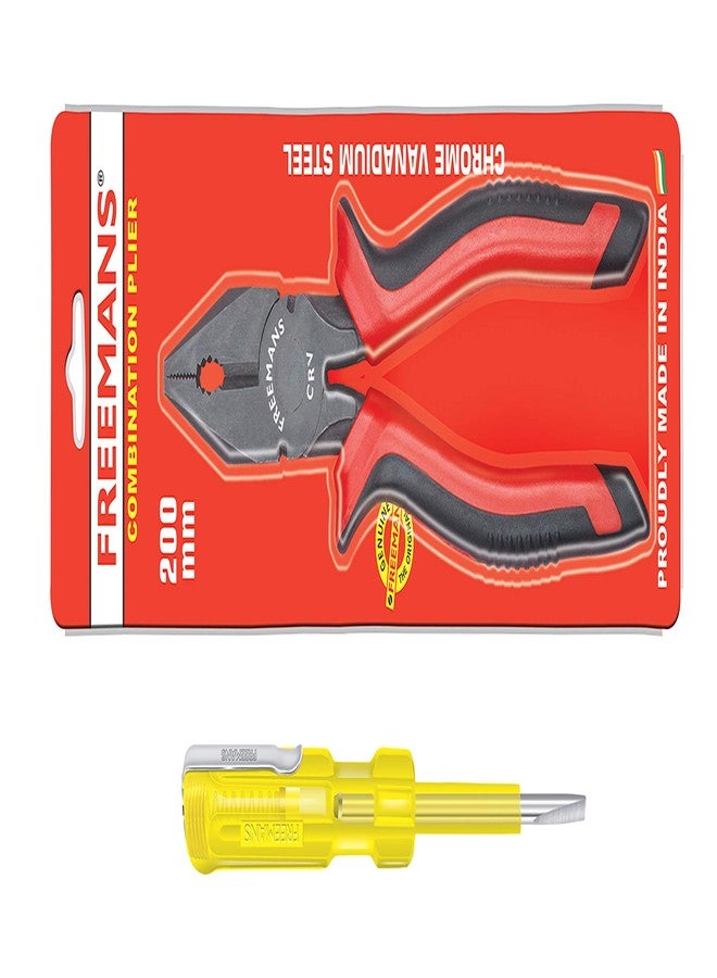 FREEMANS FCP+08 8" Prefessional Plier and YT+125 Screw Driver Tester - Image 1