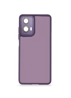 Wtech Hybrid Silicone With Translucent Back Protective Lens Sheild Case Cover For Motorola Moto G24 4G Purple  - Image 2