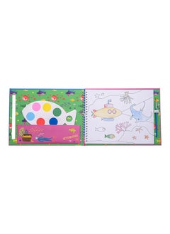Floss & Rock Deep Sea My Painting Pad | Water Painting Activity Book for Kids | Mess-Free Reusable Pages with Brush | Creative Ocean-Themed Art Fun for Ages 3+  - Image 2
