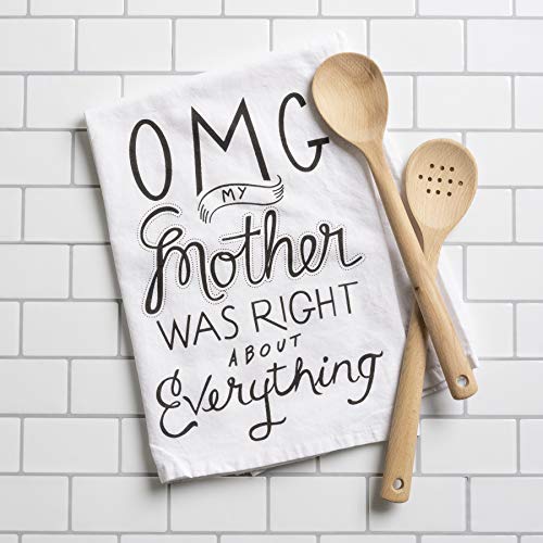 Primitives by Kathy Boho Cotton Kitchen Towel Set - Funny Sayings, Housewarming Gift, Fall Decor, 28"x28" - Image 2