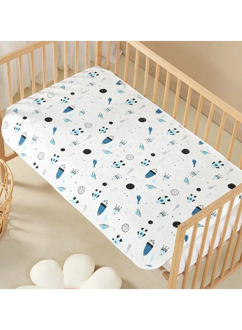 joybuy Kids Diaper Changing Mat, Mattress Sheet Protector, Baby Waterproof Bed Pad Bed Wetting Pads, Washable and Reusable Potty Training Pads for Pack in Play/Crib/Mini Crib 70*90CM