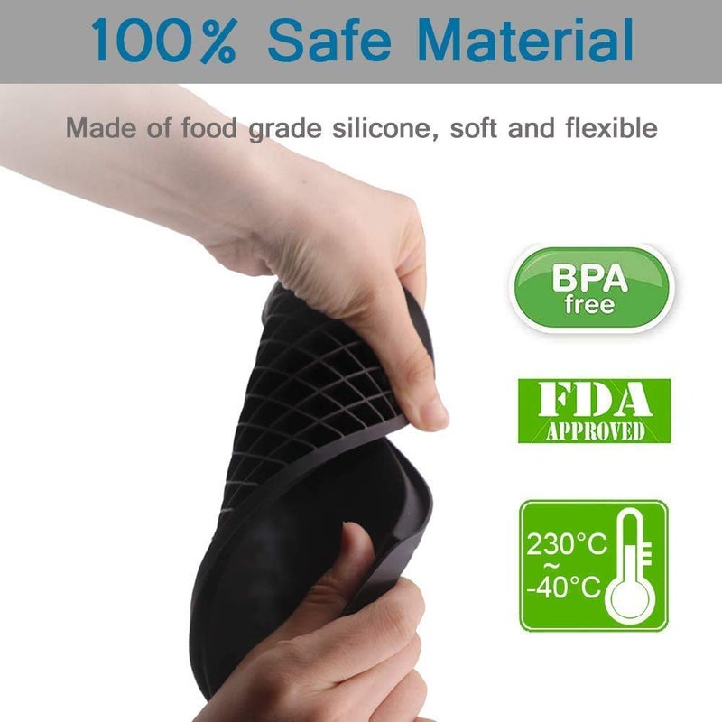 Puno PUNO Silicone Mini Ice Cube Trays 1 Pack 160 Small Ice Cube Molds Easy Release Crushed Ice Cube for Chilling Whiskey Cocktail BPA Free Flexible Stackable and Durable Soft Mold Storage Containers - Image 5
