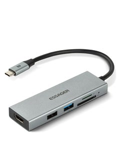 ESSAGER 5 in 1 USB C Hub, Portable USBC Hub Multiport Adapter with HDMI 4k60hz, USB3.0, USB2.0, SD/TF(Micro SD) Reader for MacOS & Windows  - Image 2