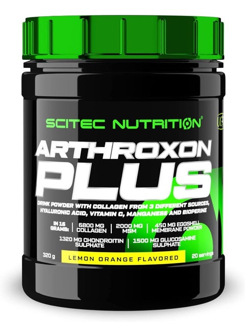 Scitec Nutrition Arthroxon Plus, Flavored Drink Powder with Hydrolyzed Collagen, UC-II Cartilage Powder, Glucosamine Sulphate, MSM, 320 g, Lemon Orange