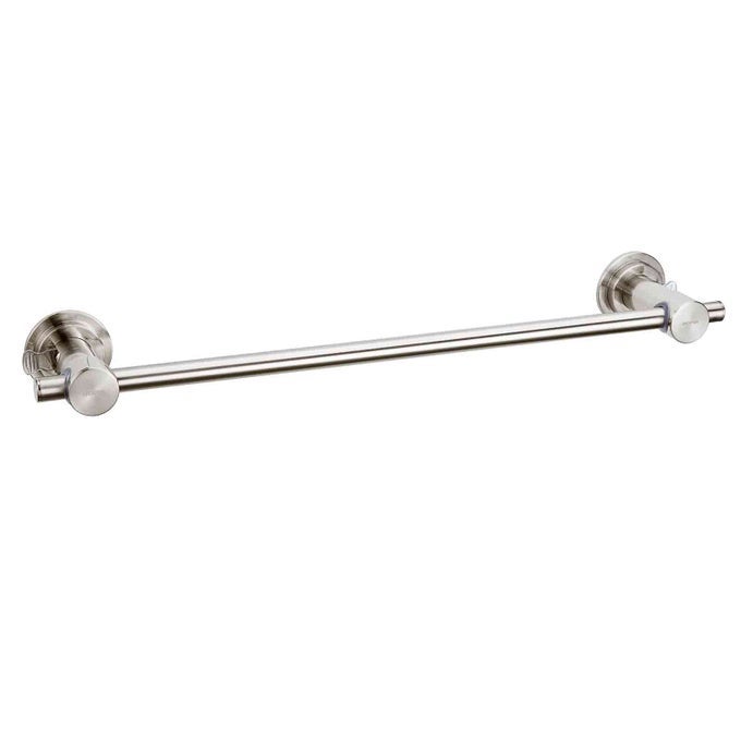 24 INCH VACUUM SUCTION CUP TOWEL BAR REMOVEABLE SHOWER MAT ROD SHOWER DOOR ADHESIVE TOWEL BAR SUCTION TOWEL RACK BRUSHED NICKEL