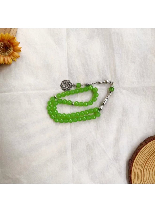 NIBEMINENT 45 Muslim Prayer Beads Green/8mm