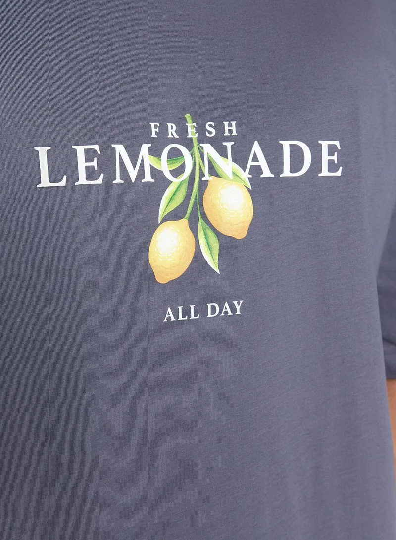 trendyol Graphic Printed Crew Neck T-Shirt