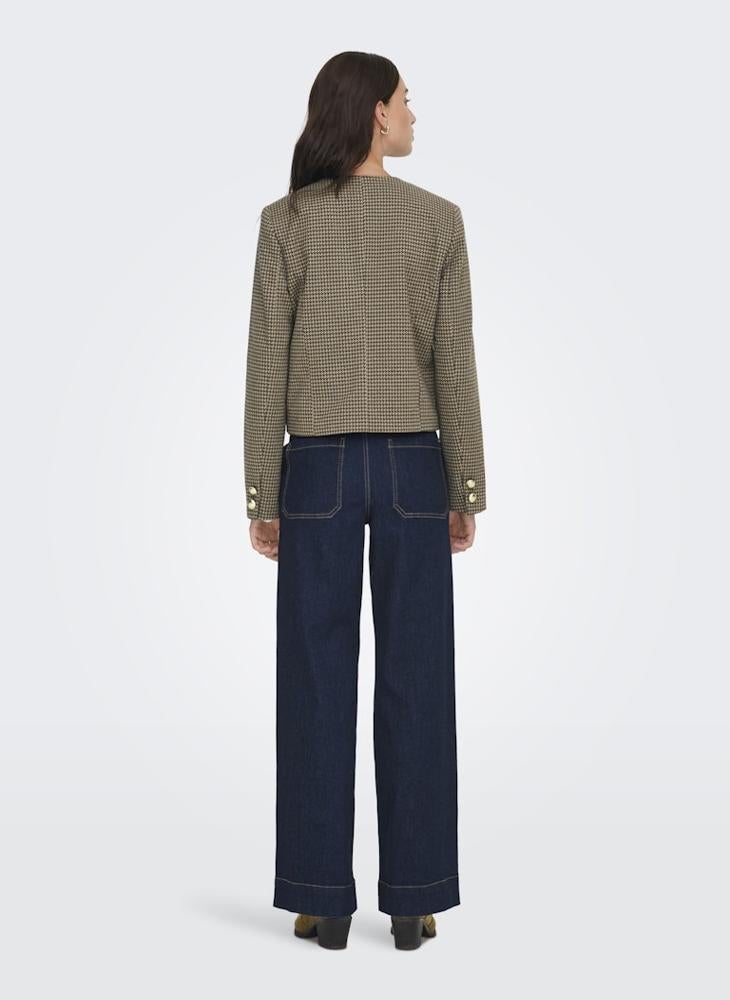 ONLY Onlmaggie Checked Single Breasted Blazer - Image 2
