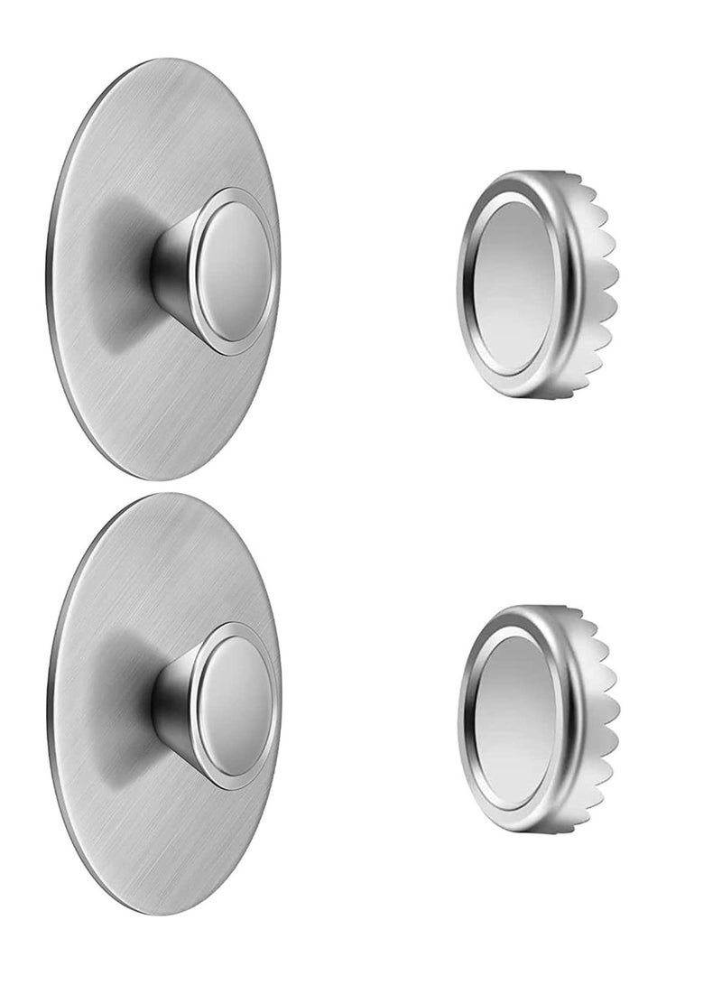 Excefore 2 Pack Magnetic Soap Holder, Stainless Steel Soap Savers, Self Draining, Suitable for Shower Bathroom Kitchen Sink - Image 1