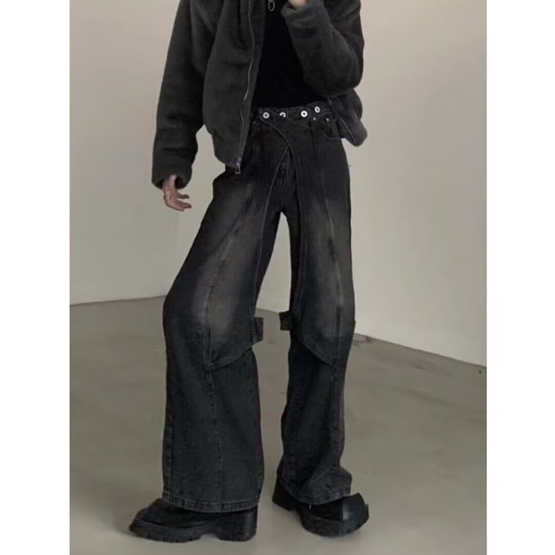 Unisex Classic Denim Jeans Loose Fit Daily Outdoor Wear - Image 2