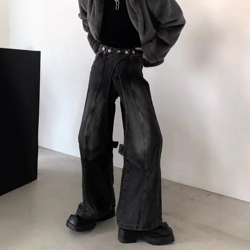 Unisex Classic Denim Jeans Loose Fit Daily Outdoor Wear - Image 4