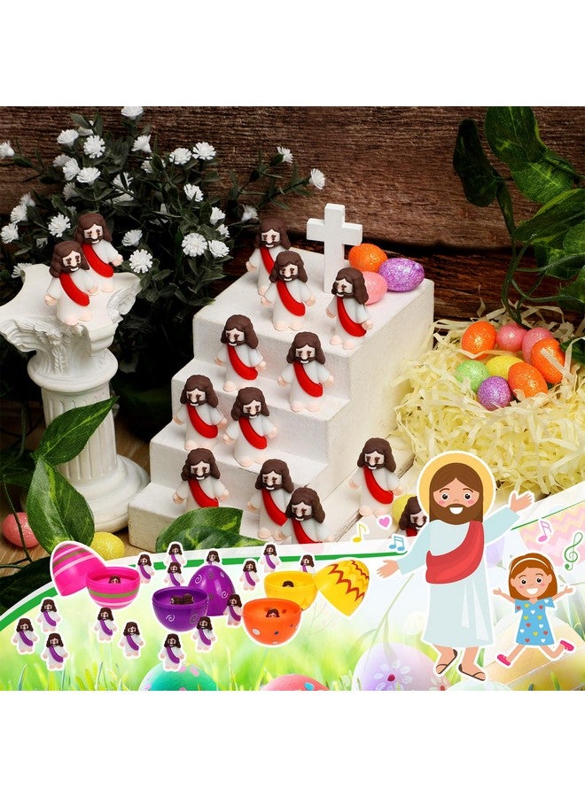 Bememo Bememo 100 Pcs Jesus Toys Original Design Mini Rubber Little Jesus Figurine to Hide and Seek Religious Party Favors Sunday School Craft Baptism Gifts for Easter Egg Stuffers(Red) - Image 5