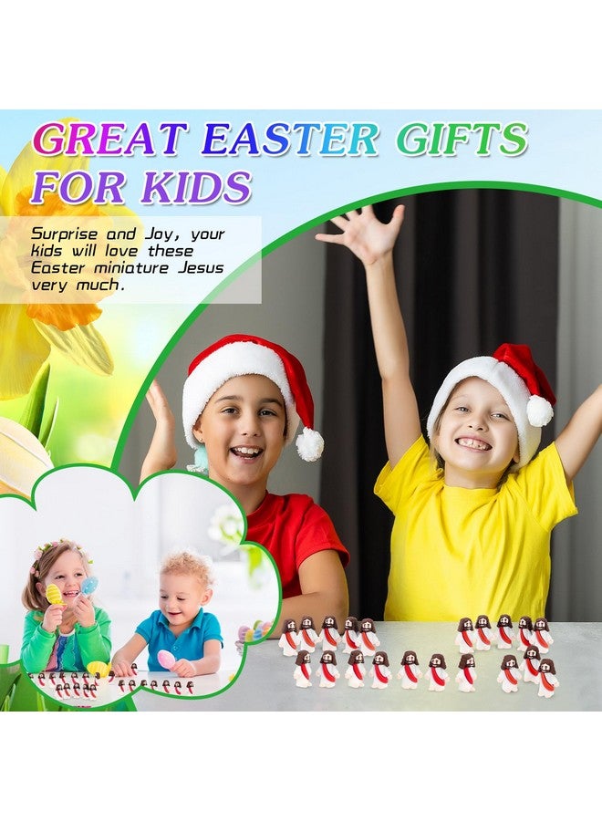 Bememo Bememo 100 Pcs Jesus Toys Original Design Mini Rubber Little Jesus Figurine to Hide and Seek Religious Party Favors Sunday School Craft Baptism Gifts for Easter Egg Stuffers(Red) - Image 4