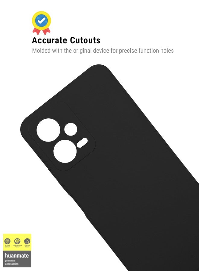 huanmate غطاء سيليكون أنيق لهاتف Xiaomi Poco X5 باللون الأسود - Image 5