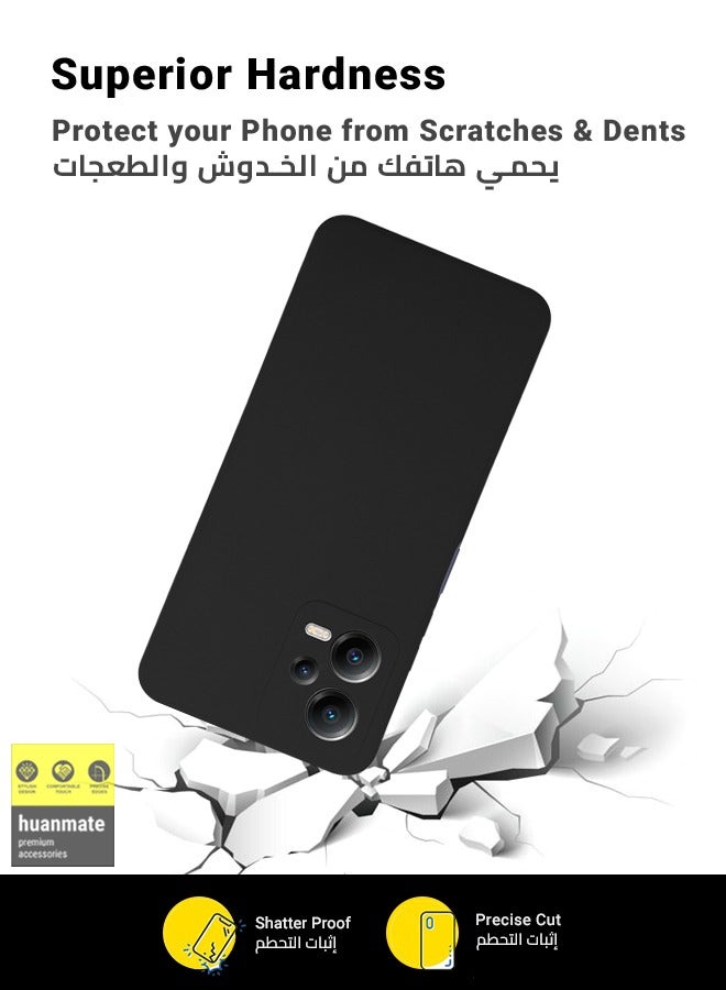huanmate غطاء سيليكون أنيق لهاتف Xiaomi Poco X5 باللون الأسود - Image 4