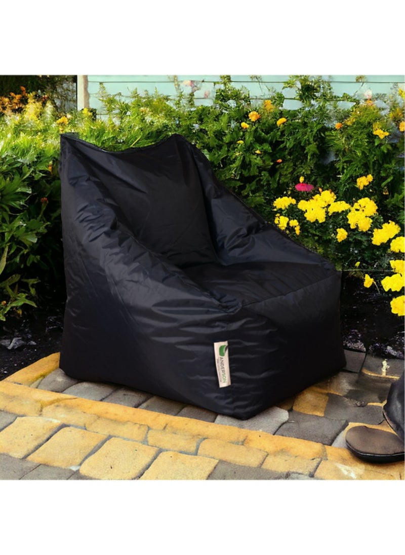 ANDERSON Grand Waterproof Bean Bag – Comfort and Style that Lasts - Black - 85x85x80 cm  - Image 4