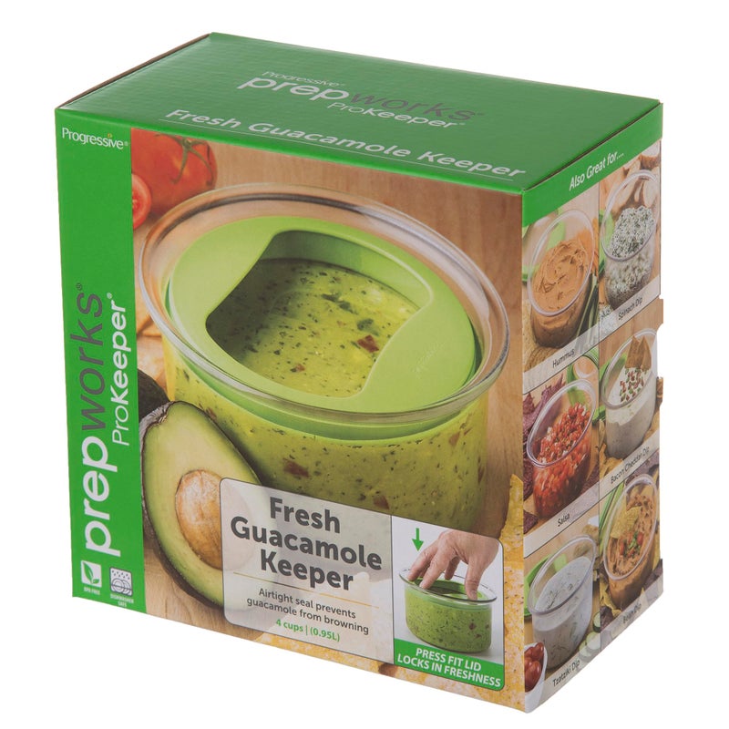 PREPWORKS Progressive International Fresh Guacamole ProKeeper Plastic Kitchen Storage Container with Air Tight Lid (Green) - Image 3