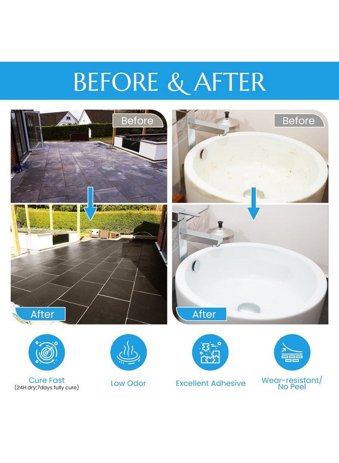 DWIL Tub and Tile Refinishing Kit,Tub Refinishing Kit White Bathtub Paint, Quick-Dry Tub Paint Water Based Tile Paint for Wall & Floor, Sink Paint for Bathroom, Kitchen, Toilets, Semi-Gloss White, 50-55sq.ft - Image 5