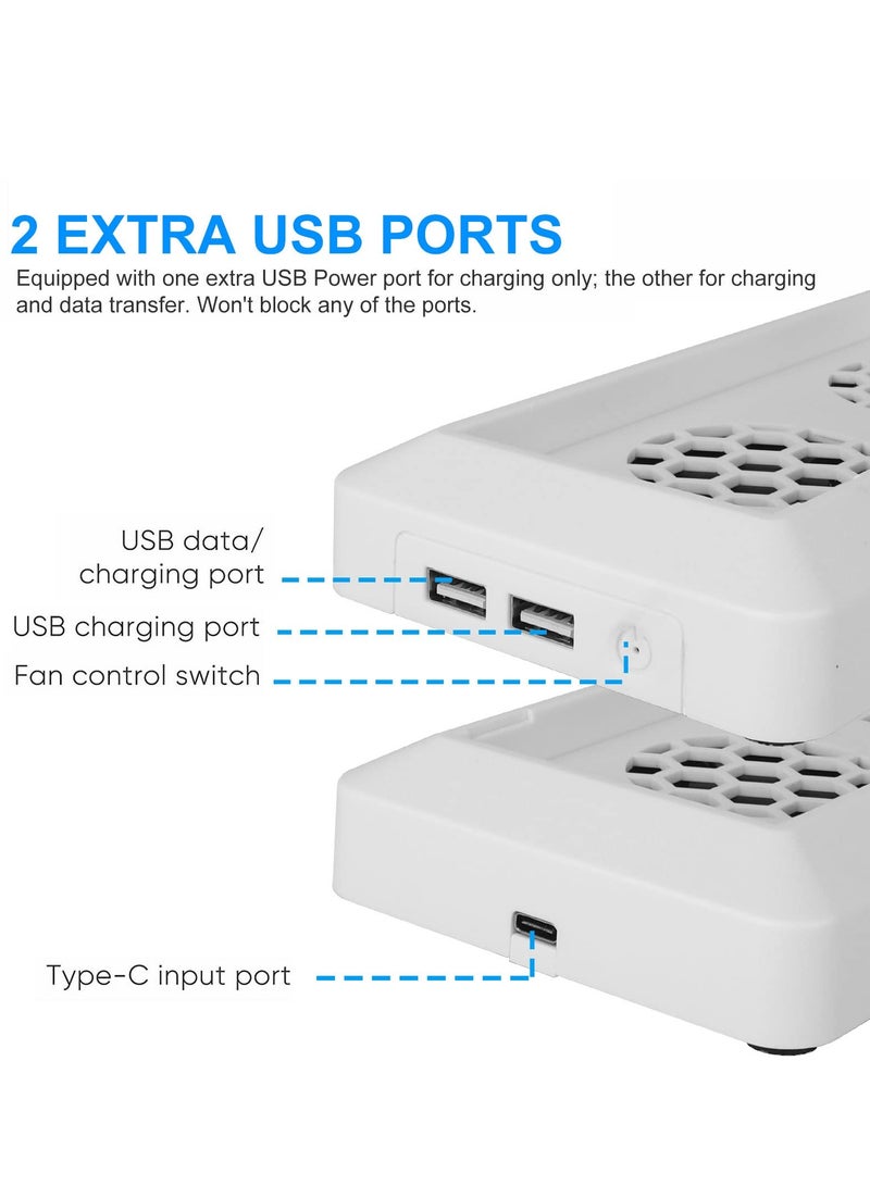 مروحة تبريد متوافق مع أجهزة إكس بوكس سلسلة S وحدة التحكم ، مع 2 مروحة تبريد عالية السرعة و 2 منافذ USB إضافية ( فقط لأجهزة إكس بوكس سلسلة S ) - Image 3