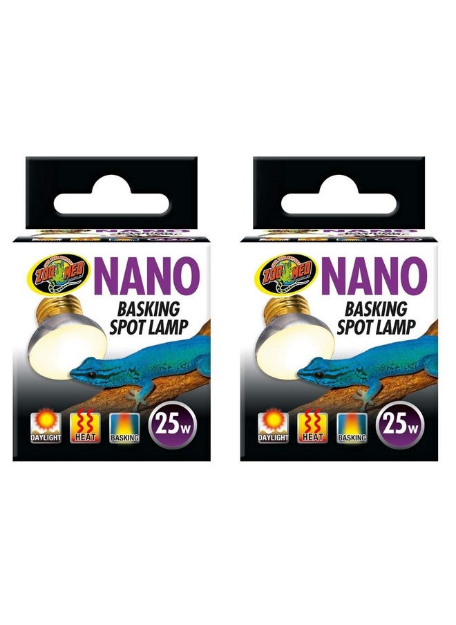 زوو ميد Zoo Med (عبوة من قطعتين من مصباح Nano Basking Spot Lamp بقوة 25 وات من Labs 