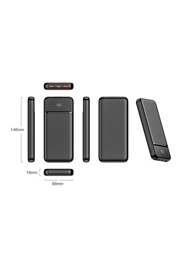 iOsuite Power Bank 10000mAh PD 20W Fast Charging, Charge 3 Devices Simultaneously, Air Travel Approved Portable Charger with LED Digital Display, USB-C & Dual USB-A Compatible with iPhone, Samsung, iPad & More – Black - Image 2