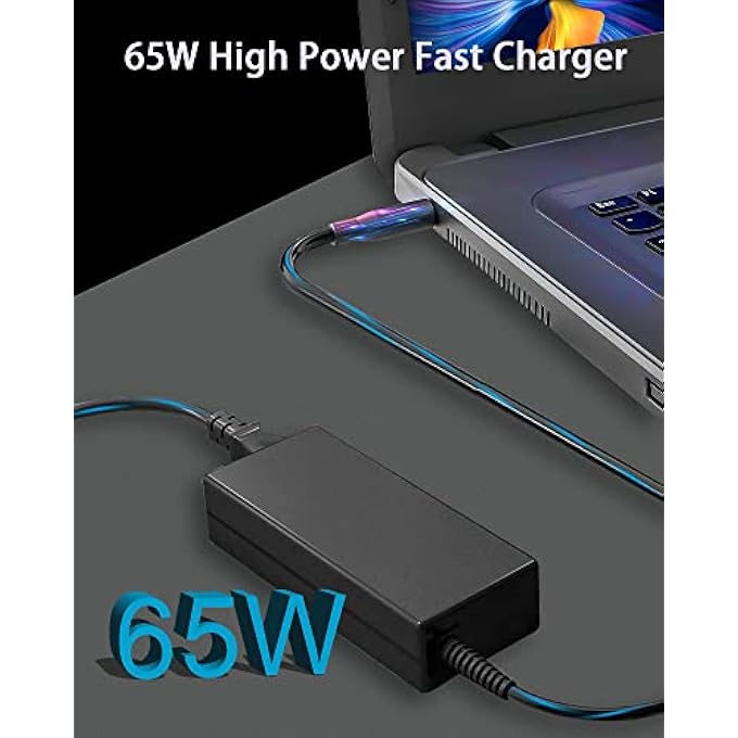 rayihni 65W DELL LAPTOP CHARGER, POWER SUPPLY FOR DELL INSPIRON 17 15 14 13 11 7000 5000 3000 SERIES 3505 3793 N5110 5559 5567 LATITUDE 3410 3420 3510 3520 E5470 7390 7490 XPS 13 15 LA65NS2-01 HA65NS5-00 - Image 2
