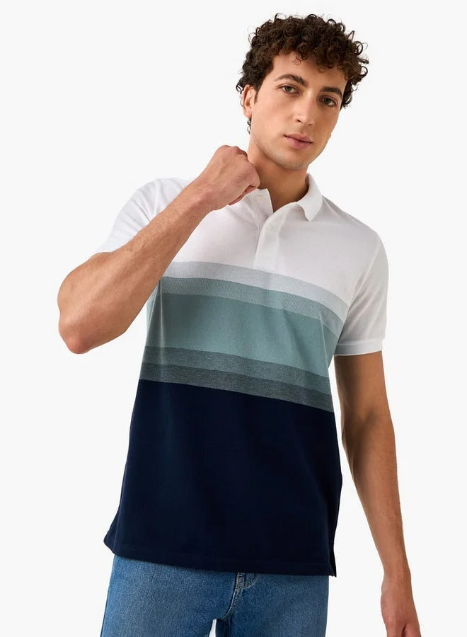 Splash FAV Striped Ombre Polo T-shirt