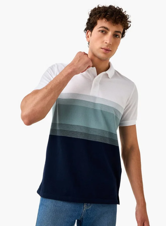 Splash FAV Striped Ombre Polo T-shirt