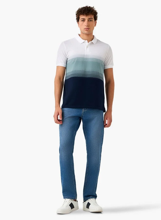 Splash FAV Striped Ombre Polo T-shirt