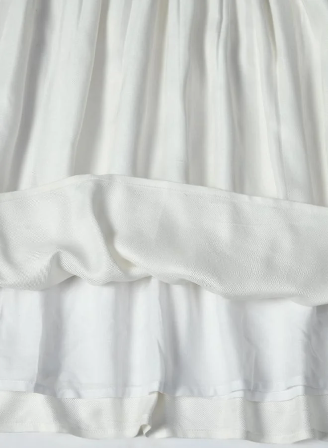 BELLA MODA Embroidered White Dress