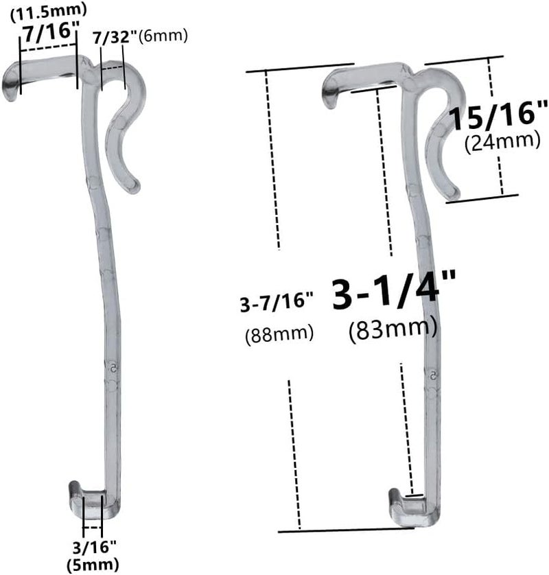 Cutelec Valance Clips 6pcs 3-1/4'' Window Blinds Hidden Clip Clear Plastic for Horizontal Blinds Valance Retainer Holder - Image 2