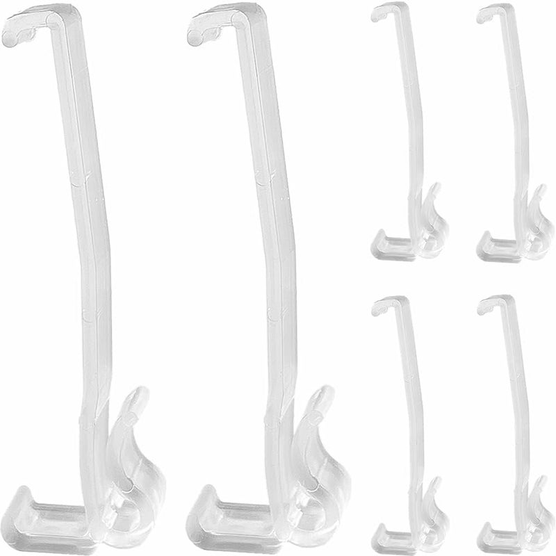 Cutelec Valance Clips 6pcs 3-1/4'' Window Blinds Hidden Clip Clear Plastic for Horizontal Blinds Valance Retainer Holder - Image 1