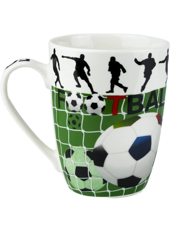 GOGO Home Brand Football Player Scores Goal Mug Pottery Ceramic Coffee Cup Tableware – 343Ml