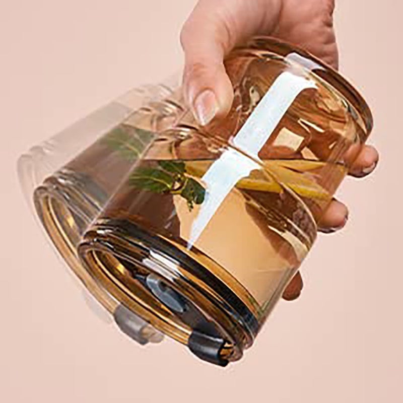 TINKDAS Leather Glass Sipper Tumbler Lid and Straw Coffee Tumbler Tea Coffee Mugs with Leather Sleeve Cup for Kids Milk Juice Hot and Cold Beverages for Water Drinking 400ML Brown - Image 3