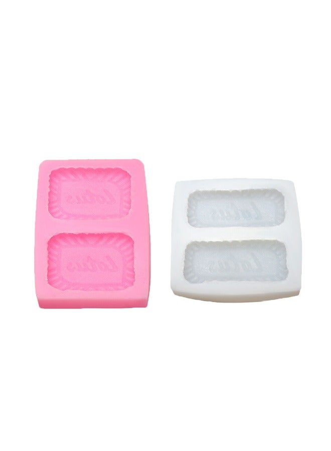 2 Baking molds simulate wafer cookie molds, DIY cube sugar chocolate baking decoration silicone molds - Image 1