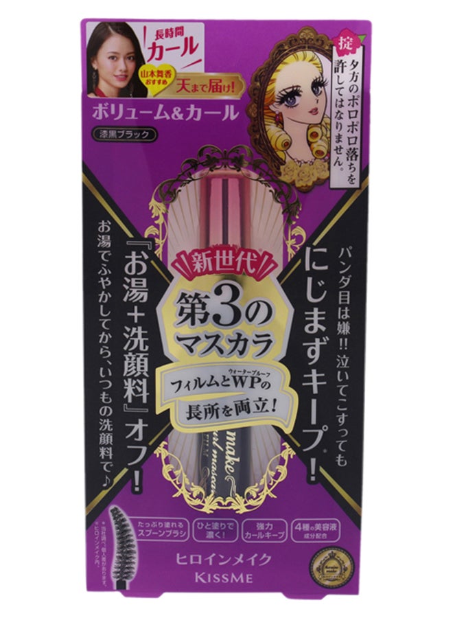 HEROINE MAKE by KISSME Volume & Curl Mascara Advanced Film, Keep Tubing Mascara Waterproof & Long-lasting Dense Volumizing & Curl with Curvy Brush, 6 Natural Serums, Made in Japan 1 EA - Image 1