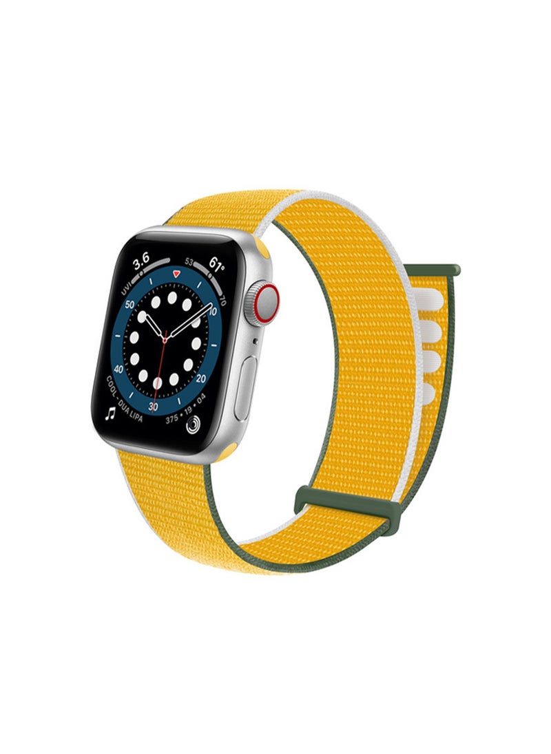 Generic Yellow Green 38/40/41mm/Series10-42 Compatible With Apple Watch, Suitable For Men And Women, Velcro Strap Wristband Compatible With Iwatch Series  - Image 1